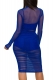 Women Sexy Long Sleeves Mesh Sheer Three-Piece Set Bodycon Dress Clubwear