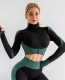 Fashion Women Yoga Sportswear Fitness Gym Shirt Zipper Top Clothes
