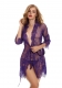 Hot Sexy Plus Size Lingerie Lace Mesh V-Neck Sashes Chemise Babydoll Nightwear Sleepwear