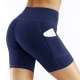 Women High Waist Pocketed Yoga Shorts Sportswear Workout Pants