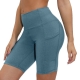 Women High Waist Pocketed Yoga Shorts Sportswear Workout Pants