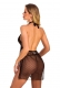 Women Sexy Lingerie See-Through Halterneck Lace Mesh Chemise Babydoll 