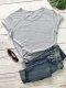 Women Tops O-Neck Short Sleeves T-Shirts Solid Color