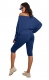 Women Solid Color Long Sleeve With Bermuda Shorts Casual Suit