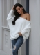 Women Turtleneck Hollow-Out Knitted Pullover Sweater