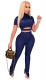 Women Solid Color Stacked Sportwear 2-pieces Leisure Suit