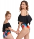2-Pieces Halterneck Parent-Child Swimwear with Ruffles