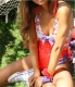 Chic Floral Printed One-piece Swimsuit