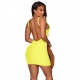  Women Casual Solid Wide O-Neck Backless Bodycon Backless Tank Dress Mini Dress  