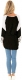 Women's Sweatshirt Casual Long Sleeve Crewneck Color Block Patchwork Pullover Hoodie Tops