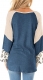 Women's Sweatshirt Casual Long Sleeve Crewneck Color Block Patchwork Pullover Hoodie Tops