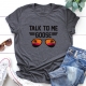  Women's Graphic Letter Print Tee Round Neck Short Sleeve T Shirt Tops