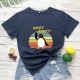 Penguin Shirts Women Funny Animal Graphic Print Tshirts Summer Causal Short Sleeve V-Neck Tee Tops