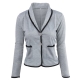  Women's Long Sleeve Button Front V Neck Tunic Jacket