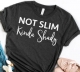  Women's Not Slim Letter Graphic Print Tee Round Neck Short Sleeve T Shirt 