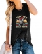 Women Tank Tops Funny Letter Print Vest Graphic Casual Sleeveless Sleeve Tops