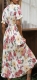 Women's Tie Neck Floral Print Ribbon Neck Casual A-line Midi Dress