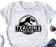  Women's Dinosaur Graphic Print Tee Round Neck Short Sleeve T Shirt 