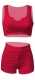 Workout Sets for Women 2 Piece Seamless Crop Tank High Waist Shorts Yoga Outfits