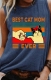 Women Tank Tops Best Cat Mom Ever Graphic Casual Sleeveless Tops