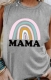 Women Tank Tops Rainbow Mom Graphic Casual Sleeveless Tops