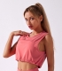 Women Seamless Sports Yoga Fitness Top with Loose Drawstring