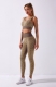 Women Seamless Yoga Wear Leopard Print Suit Sports Bra and High-Waist Fitness Pant