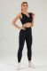 Women Low-cut Vest Sport Bra and High-waisted Leggings Seamless Yoga Wear Suit