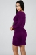  Women V-neck Irregular Ruched Velvet Skirt