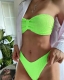 Sexy Wavy Fabric Tube Top and High Waist Thong Swimsuit