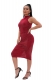 Women's Bright Thread Evening Dress Sexy Ruched Bandage Dress