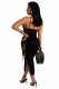 Women's Sexy Unilateral Lace-up Slit Adjustable Straps Bodycon Dress
