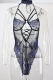Women's Net Floral Lace Halter Above knee Babydoll Nightwear Lingerie