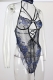 Women's Net Floral Lace Halter Above knee Babydoll Nightwear Lingerie