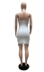 Women's Glitter Sexy Sequin Beaded Adjustable Spaghetti Strap Bodycon V-neck Nightclub Party Dress