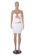 Halterneck Low-cut Sexy Ruched Bodycon Dress Hollowed Zipper Above-knee Dress