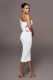 Threaded Oblique Shoulder Slim Sexy Single-sleeved Temperament Bodycon Dress