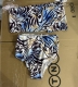 Printed Tube Top Wrap High Waist Bikini Set