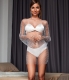 Sexy Long Sleeve Rhinestone Fishnet Dress Women Mesh Cover-up Skirt