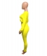 Women Solid Color Elastic Ribbed Tight Tracksuit