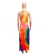 Tie-dye Vest Style Long Dress Printed Sleeveless Bodycon Dress