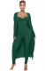Fashion Ribbed Suspender Jumpsuit + Long Sleeves Casual Loose Coat