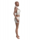 Women's Fishbone Cross Body Shaping Top Bandage Skirt Set