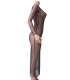Sexy Pin Bead Rhinestone Cover-up Mesh Long Sleeve Dress