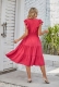 Women's Fungus Edge Sleeveless V-neck Elastic Waisted Pleated Dress