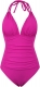 Women's Plus Size Swimwear V-Neck Backless Solid Color Bikini