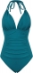Women's Plus Size Swimwear V-Neck Backless Solid Color Bikini