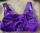 Purple Adjustable Zipper Elastic Sport Bra